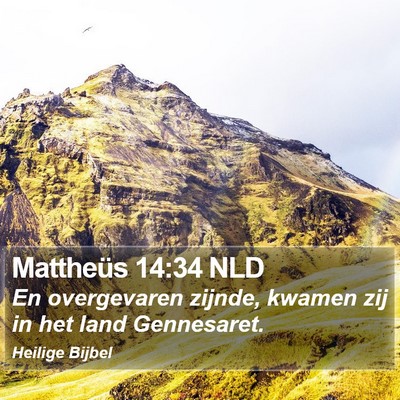 Mattheüs 14:34 NLD Bible Verse Image