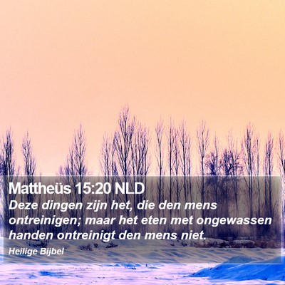 Mattheüs 15:20 NLD Bible Verse Image