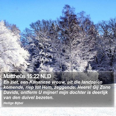 Mattheüs 15:22 NLD Bible Verse Image