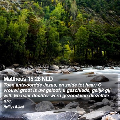 Mattheüs 15:28 NLD Bible Verse Image