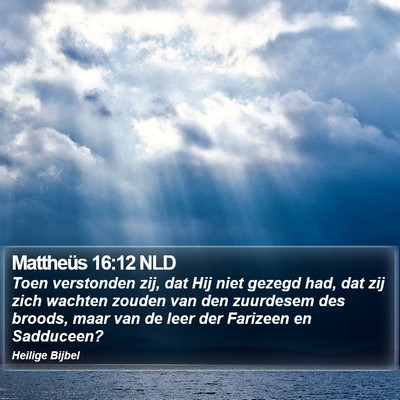 Mattheüs 16:12 NLD Bible Verse Image