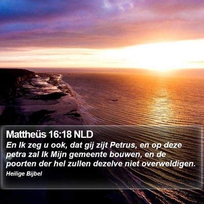 Mattheüs 16:18 NLD Bible Verse Image