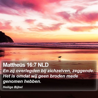 Mattheüs 16:7 NLD Bible Verse Image