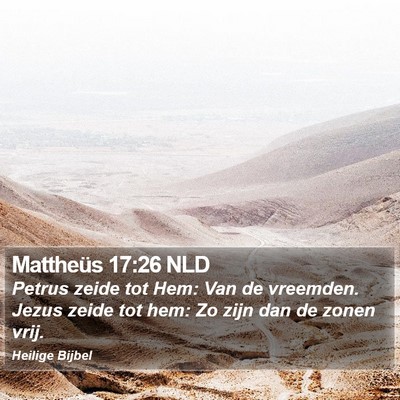 Mattheüs 17:26 NLD Bible Verse Image