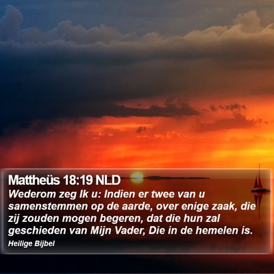 Mattheüs 18:19 NLD Bible Verse Image