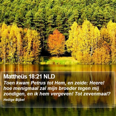 Mattheüs 18:21 NLD Bible Verse Image