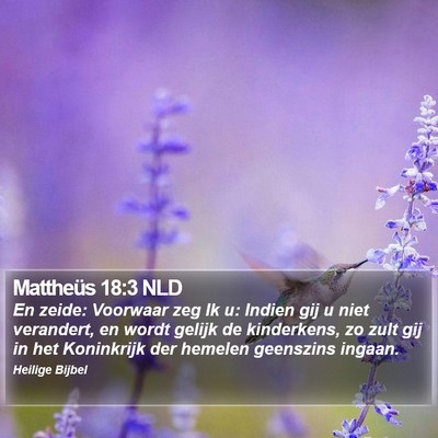 Mattheüs 18:3 NLD Bible Verse Image
