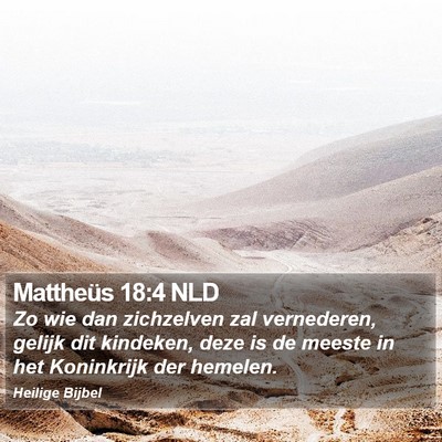 Mattheüs 18:4 NLD Bible Verse Image