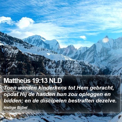 Mattheüs 19:13 NLD Bible Verse Image