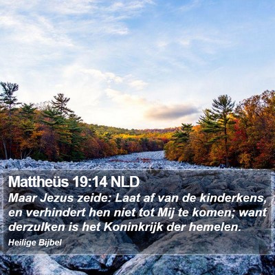 Mattheüs 19:14 NLD Bible Verse Image