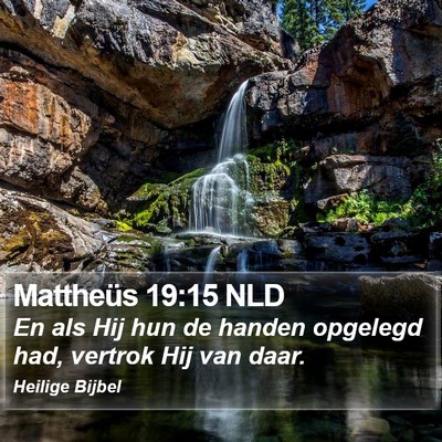 Mattheüs 19:15 NLD Bible Verse Image