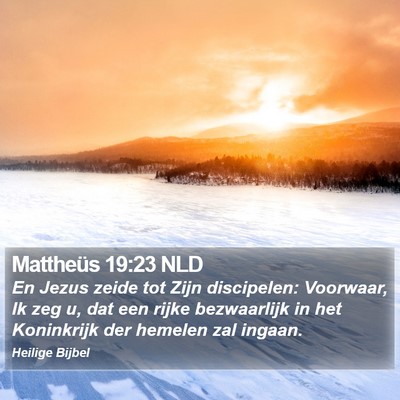 Mattheüs 19:23 NLD Bible Verse Image