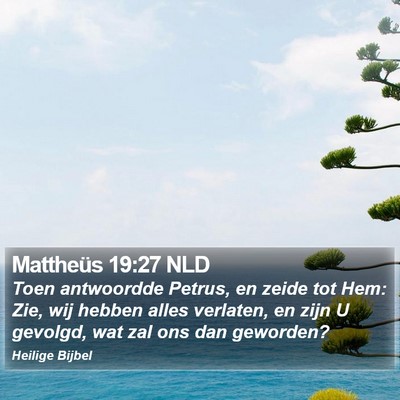 Mattheüs 19:27 NLD Bible Verse Image