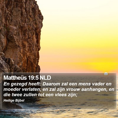 Mattheüs 19:5 NLD Bible Verse Image