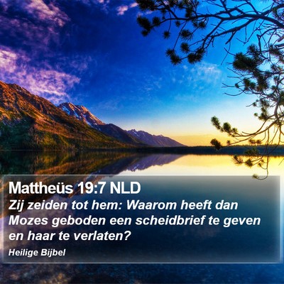 Mattheüs 19:7 NLD Bible Verse Image