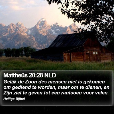 Mattheüs 20:28 NLD Bible Verse Image