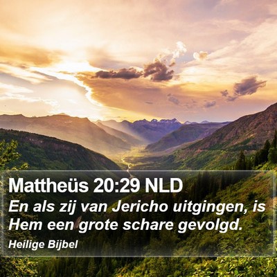 Mattheüs 20:29 NLD Bible Verse Image