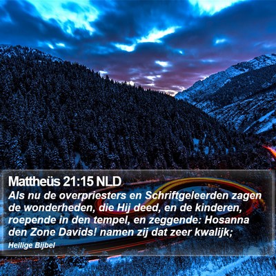 Mattheüs 21:15 NLD Bible Verse Image