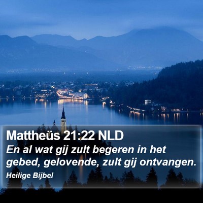 Mattheüs 21:22 NLD Bible Verse Image