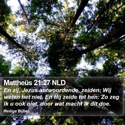 Mattheüs 21:27 NLD Bible Verse Image
