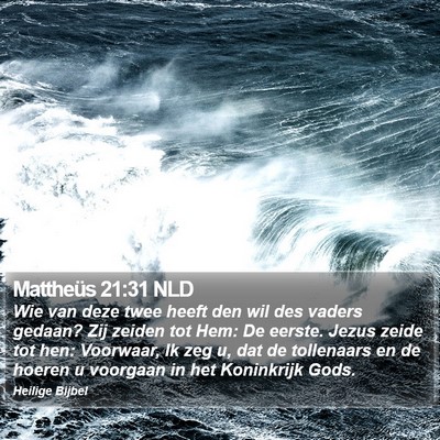 Mattheüs 21:31 NLD Bible Verse Image