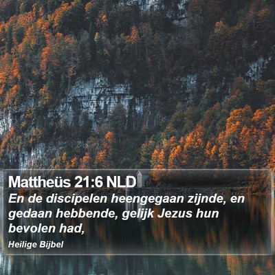 Mattheüs 21:6 NLD Bible Verse Image