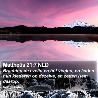 Mattheüs 21:7 NLD Bible Verse Image