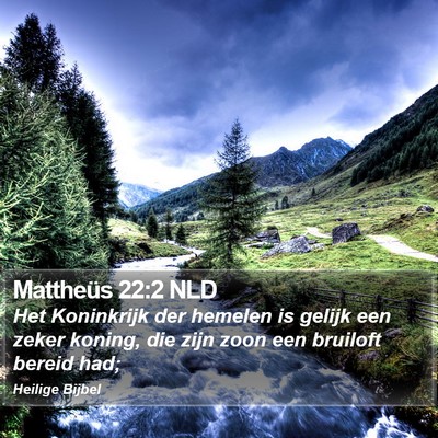Mattheüs 22:2 NLD Bible Verse Image