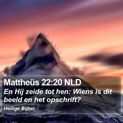 Mattheüs 22:20 NLD Bible Verse Image