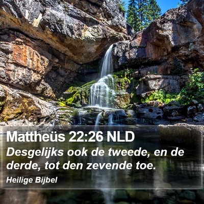 Mattheüs 22:26 NLD Bible Verse Image