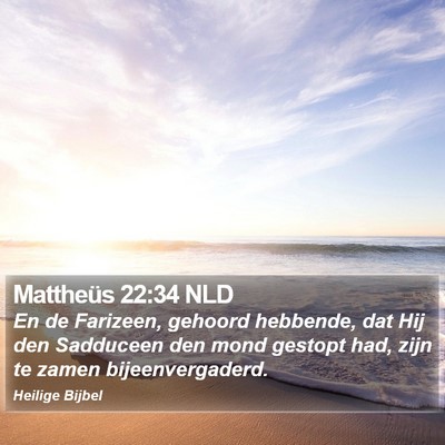 Mattheüs 22:34 NLD Bible Verse Image