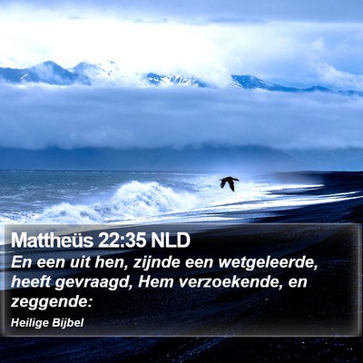 Mattheüs 22:35 NLD Bible Verse Image