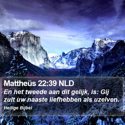 Mattheüs 22:39 NLD Bible Verse Image