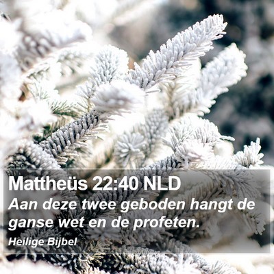 Mattheüs 22:40 NLD Bible Verse Image