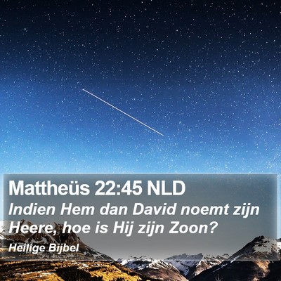 Mattheüs 22:45 NLD Bible Verse Image