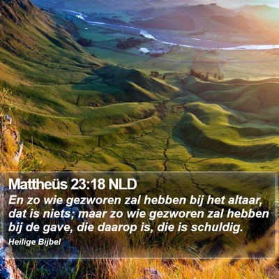 Mattheüs 23:18 NLD Bible Verse Image