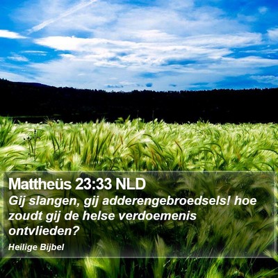 Mattheüs 23:33 NLD Bible Verse Image