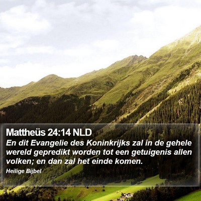 Mattheüs 24:14 NLD Bible Verse Image