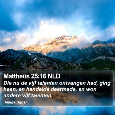 Mattheüs 25:16 NLD Bible Verse Image