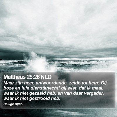 Mattheüs 25:26 NLD Bible Verse Image