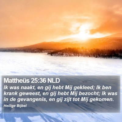 Mattheüs 25:36 NLD Bible Verse Image