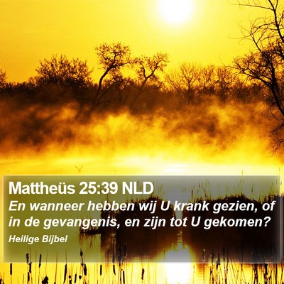 Mattheüs 25:39 NLD Bible Verse Image