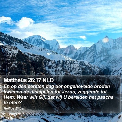 Mattheüs 26:17 NLD Bible Verse Image