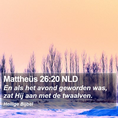 Mattheüs 26:20 NLD Bible Verse Image