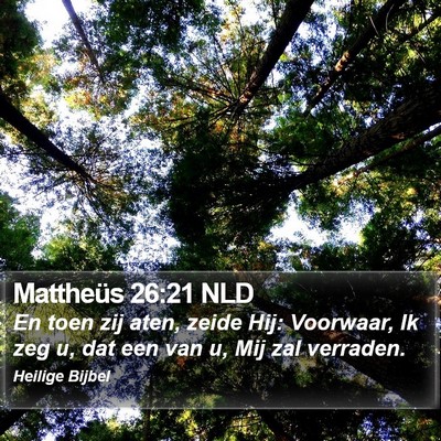 Mattheüs 26:21 NLD Bible Verse Image