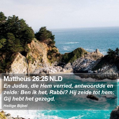 Mattheüs 26:25 NLD Bible Verse Image