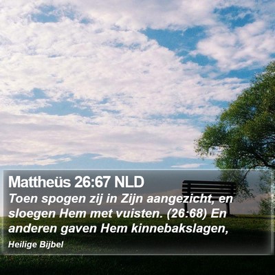 Mattheüs 26:67 NLD Bible Verse Image