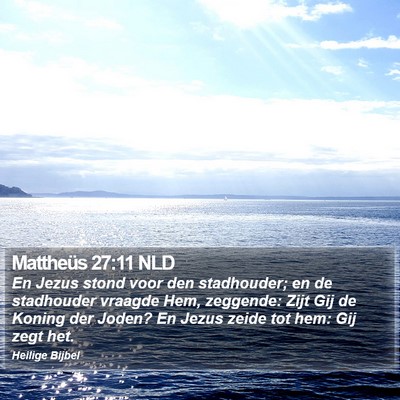 Mattheüs 27:11 NLD Bible Verse Image