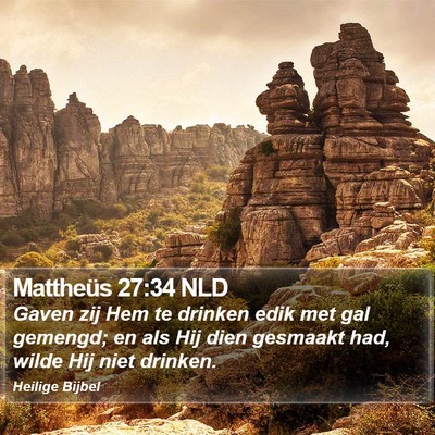 Mattheüs 27:34 NLD Bible Verse Image