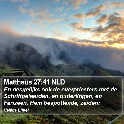 Mattheüs 27:41 NLD Bible Verse Image